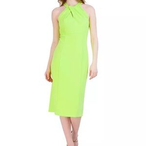 Bright Yellow Halter Dress